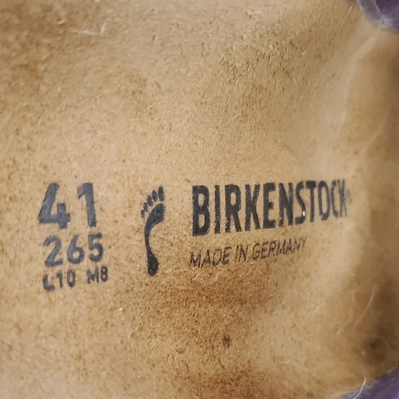 Birkenstock Arizona Birko Flor Patent Purple Plum Women's Sandals Size 10 Narrow - Picture 4 of 16